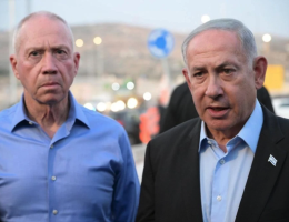 Israeli Prime Minister Benjamin Netanyahu and Israeli Defense Minister Yoav Gallant in the city of Hebron in the occupied West Bank on August 21, 2023. (Photo: Amos Ben-Gershom / Government Press Office)